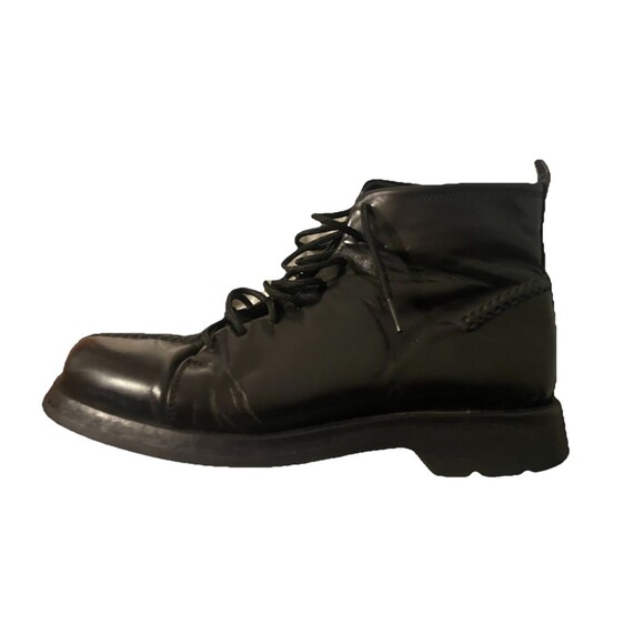 Cole Haan Vintage Mens 8.5 M Black Leather Lace Up High Top Combat Boot Shoes - Picture 1 of 9